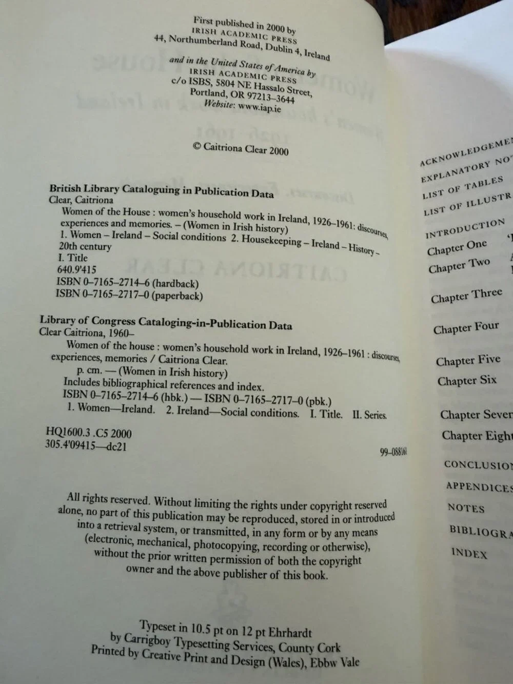 Women of the House : Women's Household Work in Ireland, 1922-1961